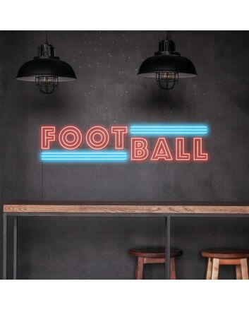 Football Neon Sign for Sports Enthusiasts and Game Rooms