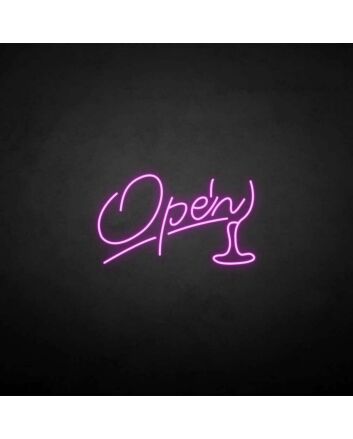 &#39;Open3&#39; neon sign