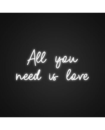 All You Need Is Love Neon Sign for Romantic Spaces