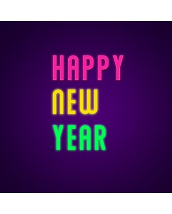 Happy New Year Neon Sign for Festive Celebrations