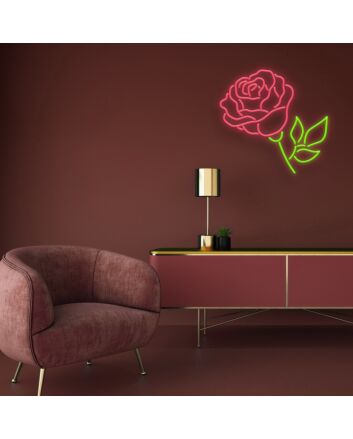 Rose Neon Sign for Romantic Settings
