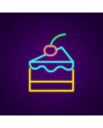 Cake Neon Sign for Birthday Celebrations