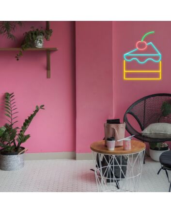 Cake Neon Sign for Birthday Celebrations