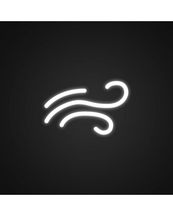 Wind Neon Sign for Nature Themed Decor