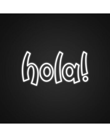 Hola Neon Sign for Welcoming Entrances