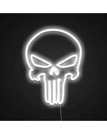 Skull Sign Neon Sign for Halloween and Bold Decor