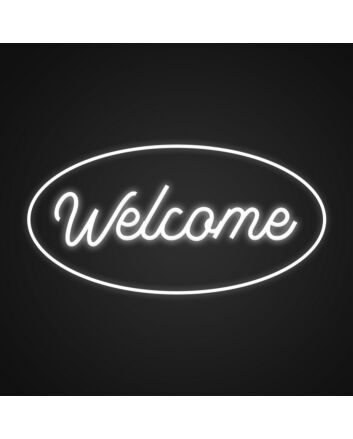 Welcome Neon Sign for Entrances and Welcoming Spaces
