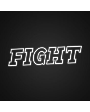 Fight Neon Sign for Motivational Spaces