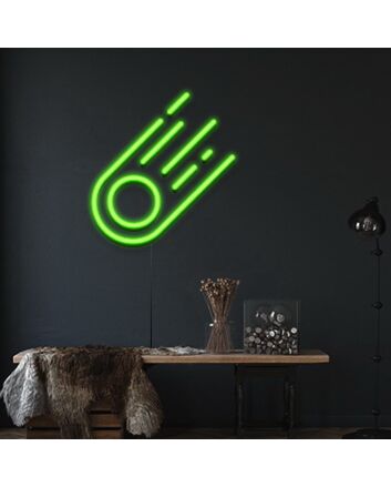 Comets Neon Sign for Space Themed Decor