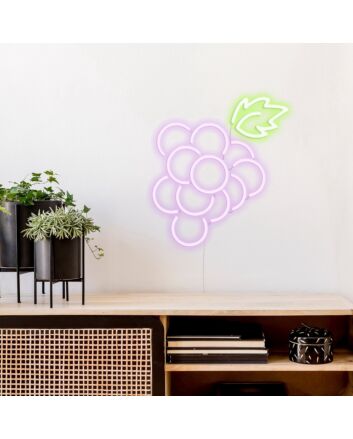 Grapes Neon Sign for Wine Enthusiasts