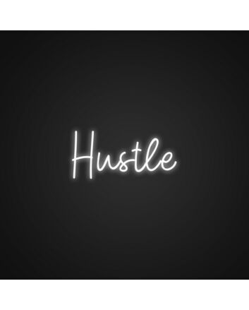 Hustle Neon Sign for Motivational Spaces