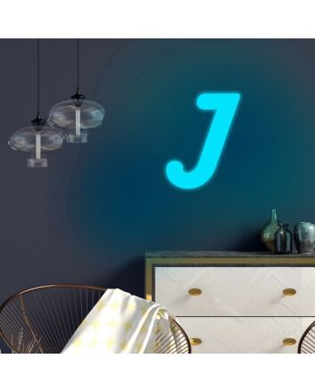 Letter J Neon Sign for Personalized Names