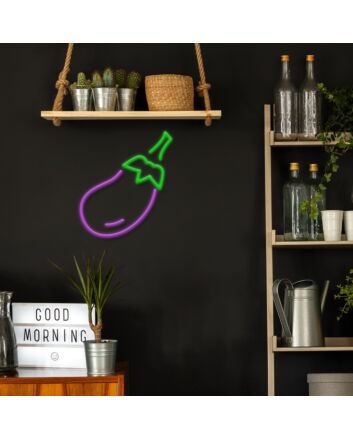 Eggplant Neon Sign for Fun Decor