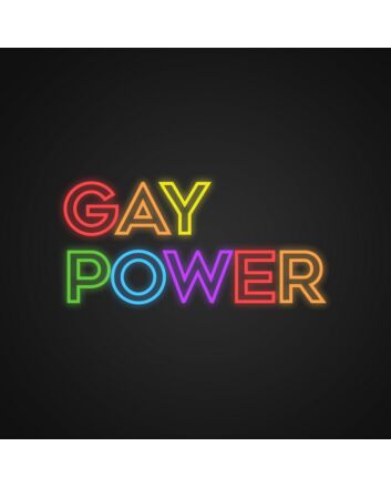 Gay Power Neon Sign for Pride Decor