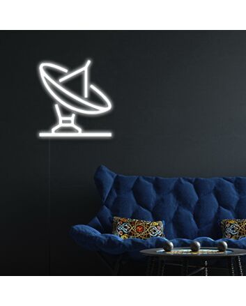 Satellite Neon Sign Illuminate your space with this satellite design