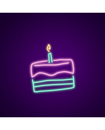 Cake Slice Neon Sign Perfect for dessert shops and kitchens