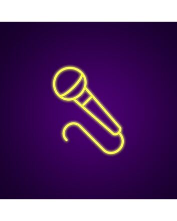Microphone Neon Sign Perfect for music lovers and home studios