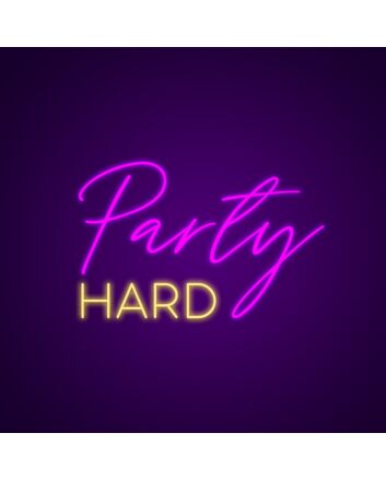 Party Hard Neon Sign Bring energy to any party or event