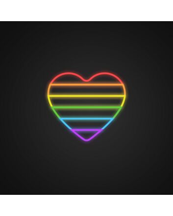 Heart Flag Neon Sign Show your love with this heart flag sign