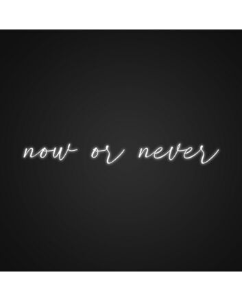 Now Or Never Neon Sign Inspire yourself with this motivational sign