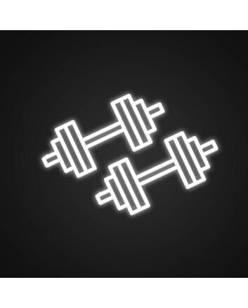 Two Dumbbells Neon Sign Ideal for gyms and fitness enthusiasts