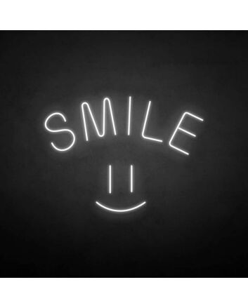 &#39;Smile&#39; neon sign