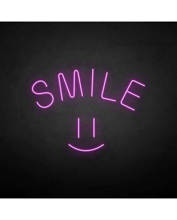 &#39;Smile&#39; neon sign
