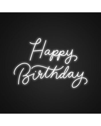 Happy Birthday Neon Sign Celebrate birthdays with this cheerful sign
