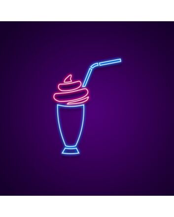 Milk Shake Bar Neon Sign Perfect for cafes and diners