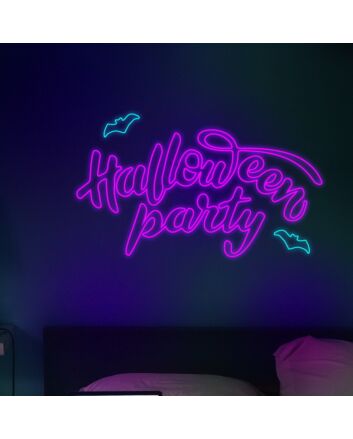 Halloween Party Neon Sign Perfect for spooky celebrations