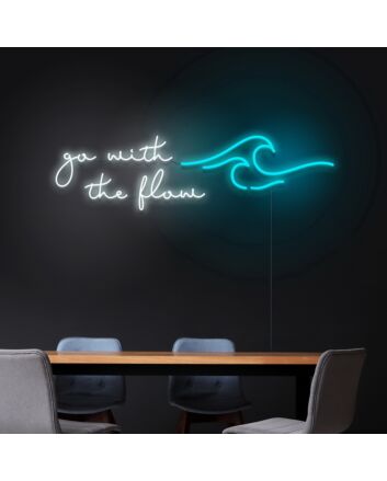 Go With The Flow Neon Sign Create a relaxed atmosphere