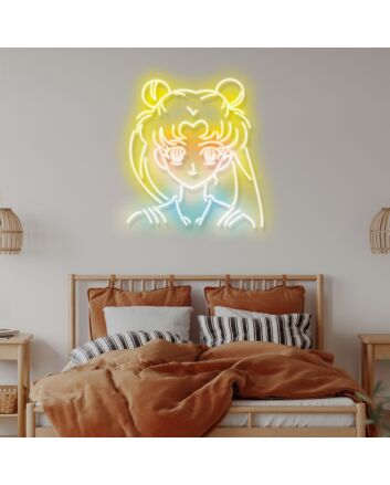 Sailor Moon Hearts Sign Neon Sign Perfect for anime lovers