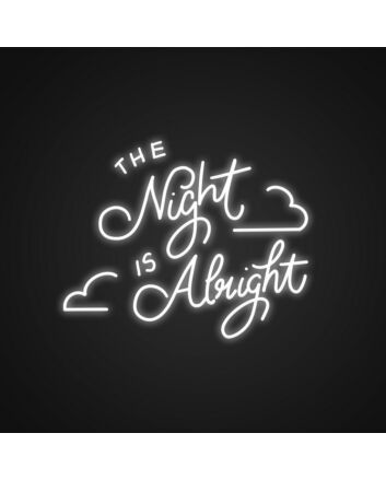 The Night Is Alright Neon Sign Perfect for nightlife and party settings