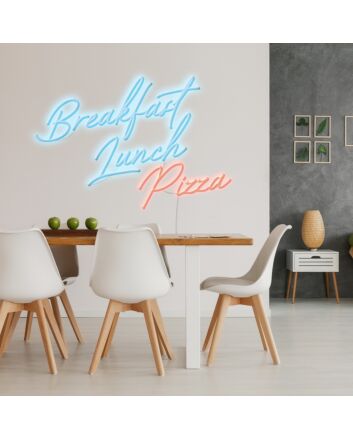 Breakfast Lunch Pizza Neon Sign Perfect for pizza shops and diners