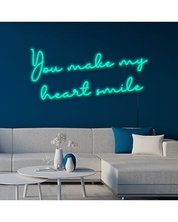 You Make My Heart Smile Neon Sign Perfect for romantic settings