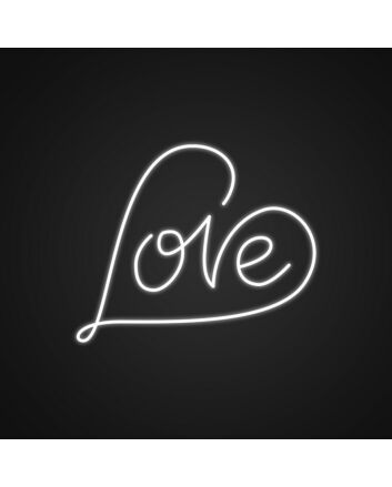Heart Love Customizable Neon Sign Personalize your romantic message