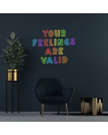 Your Feelings Are Valid Neon Sign Promote emotional validation and support