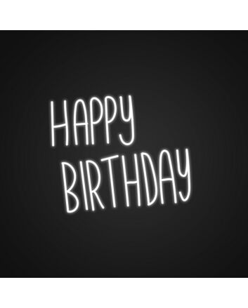 Happy Birthday Customizable Neon Sign Personalize your birthday celebrations