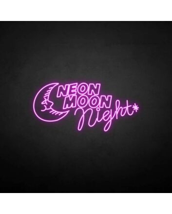 &#39;Neon moon night&#39; neon sign