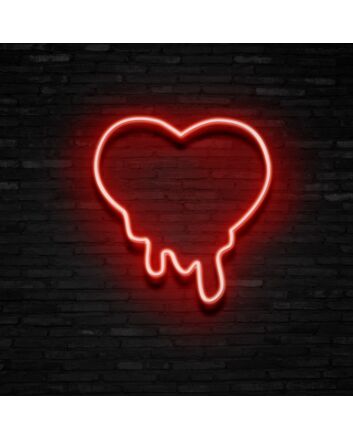 Melting Heart Neon Sign Add a romantic and whimsical vibe