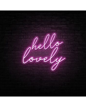 Hello Lovely Neon Sign Add a sweet and welcoming touch