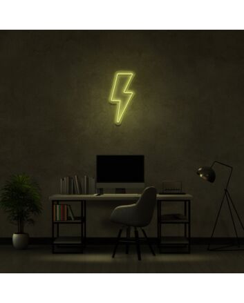 Lightning Strike Neon Sign Add an electrifying and dynamic vibe