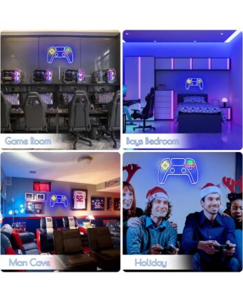 Colorful Game Controller Neon Sign Game Room