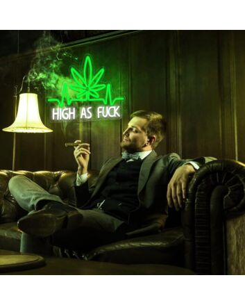 Green Leaf High As Fuck Game Room Bar