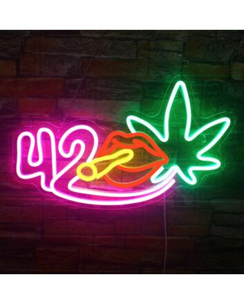 Leaf Neon Signs Wall Decor Natural Style