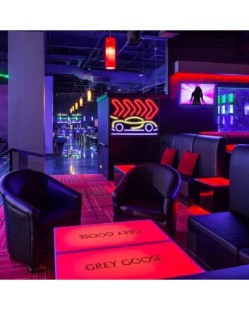 Traveling Cars Neon Sign Road Trip Theme