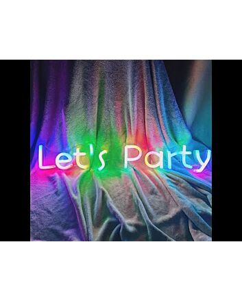 Let&#039;s party full color music neon sign