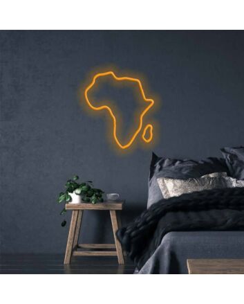Brighten Your Space: Africa Continent LED Neon Sign for Home, Office, Bars, Weddings, and Celebrations.