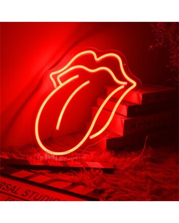 Brighten Up Your Bar, Office, or Studio Ambiance with the Captivating Glow of the Big Tongue LED Neon Sign
