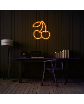 Brighten Up Your Space: Cherry Bedroom LED Neon Sign - Perfect for Home Decor, Office Ambiance, and Vibrant Bar Settings.